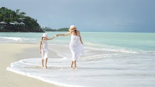 Beautiful Mother and Daughter on Caribbean Beach | Stock Footage - Videohive
