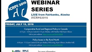 ICRPS 2016 - Comparative Rural and Regional Policy in Canada