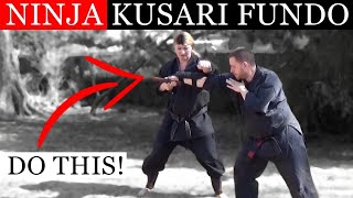 How The NINJA used the KUSARI FUNDO in a FIGHT 🥷🏻 Ninjutsu Weapons Training