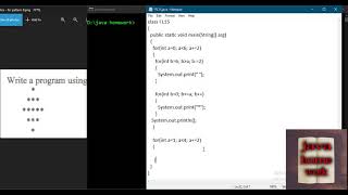 for loop pattern 15 | java homework