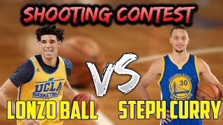 WHO WOULD WIN IN A SHOOTING COMPETITION! STEPH CURRY OR LONZO BALL?!