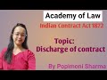 Discharge of contract l Indian Contract Act 1872 l #indiancontractact #contractlaw #lawofcontract