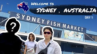 ✈AUSTRALIA TRAVEL VLOG #1 | 我们终于见到她啦！| 澳大利亚悉尼FISH MARKET | 来到SYDNEY的第一天 |