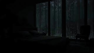 Rain & Thunder⛈️Sleep Instantly with Heavy Rain and Thunder outside the Jungle💤Relaxing Rain