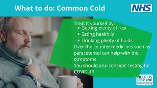 How to treat a common cold