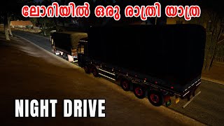 Night Drive in Lorry | ലോറിയിൽ ഒരു രാത്രി യാത്ര  | ETS2 | PXN V9 Wheel And Shifter