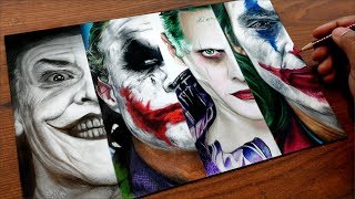 JOKER Drawing - ALL jokers - Pritam Saha Arts