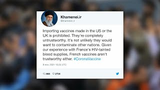 Líder iraní prohíbe importar vacunas estadounidenses y británicas contra covid | AFP