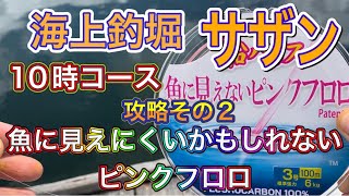 「海上釣堀」たまには話題の商品使ってみた「10時コース攻略その2」ピンクフロロ