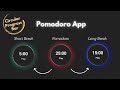 Build a Pomodoro Timer App with Circular Progress Bar & Sound Effects | HTML, CSS, Javascript