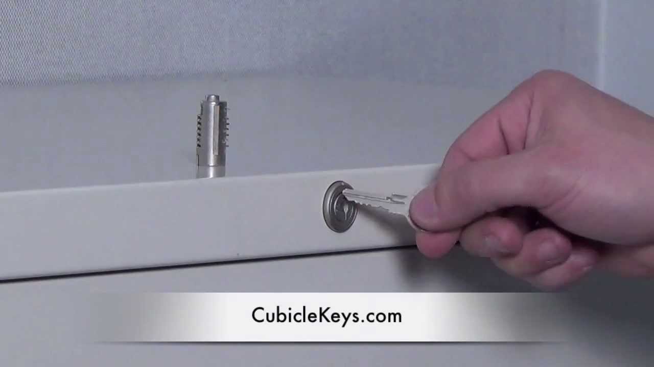 Lock Core Removal Install On A Steelcase File Cabinet Youtube