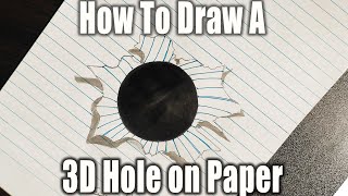 Very Easy ! How To Draw a 3D Hole on Paper । Anamorphic Illusion । Art With Artist