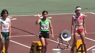 予選  女子100ｍ2年  中国中学総体陸上2024