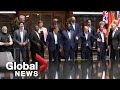 G7 summit: World leaders pose for 