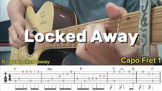 LOCKED AWAY (FEAT. ADAM LEVINE) - R. CITY | FINGERSTYLE GUITAR COVER \u0026 TAB TUTORIAL