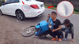 NTN - Bị Tai Nạn Móp Xe Mercedes E350 (Moto accident with mercedes)