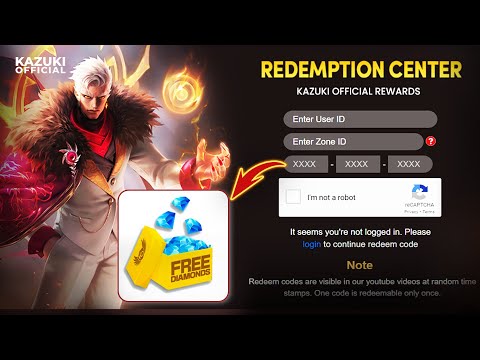 FREE DIAMONDS FOR EVERYONE NEW DIAMONDS REDEMPTION FEATURE KAZUKI OFFICIAL