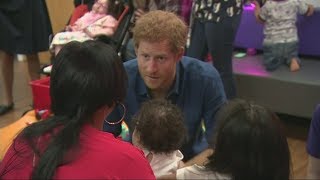 Prince Harry meets with kids and their families at Leeds Children's Hospital