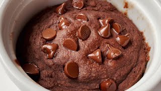 1 Min Microwave Oats Brownie - 184 Calories, 6.9g Protein | Vegan, Gluten Free Brownie Baked Oats