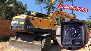 Cách Chuyển Chế Độ Búa Kìm Trên Máy Xúc HUYNDAI ROBEX 140W Đời 2009 | Xuân Mạnh Vlogs