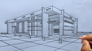 How to Draw in Two-Point Perspective: Draw a Building Step by Step