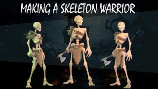 Creating an Awesome Low Poly Skeleton Warrior | FREE 70+ Halloween Asset Pack
