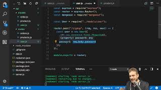 11 Adding User Signup Creating a REST API with Node js