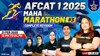 AFCAT 1 2025 | Maha Marathon | Complete Revision | Most Important Questions | Fully Solved | Part 3