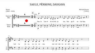 Saule, Pērkons, Daugava.  Mārtiņš Brauns / Rainis : Jauktā kora balsis SATB