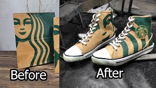 Let's make a convert with Starbucks shopping bags!!!☕️☕️