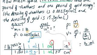 Density as a Conversion Factor