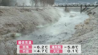 大分市内で初霜・初氷を観測　大分県内12地点で今シーズン1番の冷え込み