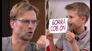 Jürgen Klopp learns scouse from a kid | BOSS THA!