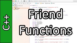 Friend Functions - C++ Programming Tutorial #40 (PC / Mac 2015)
