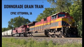 CPKC unit grain train at Ottumwa, IA