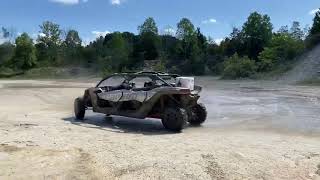 Can Am Maverick X3 Max doing donut and flips