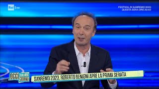 Sanremo 2023, Roberto Benigni apre la prima serata - Oggi è un altro giorno 08/02/2023