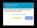 AP CS A 5.5 - Mutator Methods
