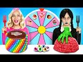 Wednesday vs Barbie Cake Decorating Challenge | Pink vs Black Cooking Challenge by YUMMY JELLY