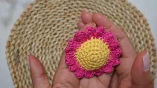 Fabulosa idea!! Flor a CROCHET 🌹 Súper fácil! TENDENCIA DE FLORES A CROCHET 💰  #crochet #tutorial