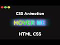 CSS Text Hover Effect Animation | CSS Animation | HTML CSS Animation Effects
