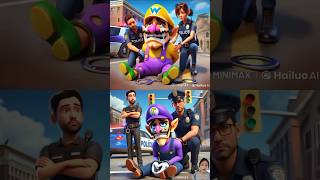 Oh No 😭 Wario and Waluigi cry and are arrested by the police #mario #wario #supermario #waluigi