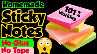 Homemade sticky notes || How to make homemade sticky notes || sticky notes without glue||Sajal's Art