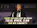 LIVE: Donald Trump explains why he chose Tulsi Gabbard, Vivek Ramaswamy, Elon Musk for his Cabinet ?