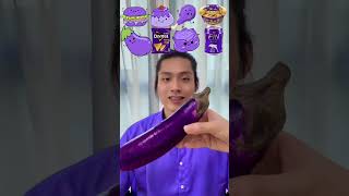 Random Purple Food MUKBANG🍆🍇💜🦄#shorts  #mukbang #asmr #viral #funny #memes