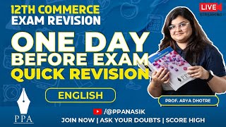 12th Board English One Day Before Exam Revision Session By Prof. Aarya Dhotre