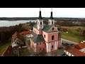 wigry lake near suwalki poland drone video hd