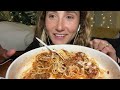 asmr spaghetti bolognese mukbang eating sounds 먹방