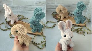 Кролик крючком 🐇 Игрушка зайчик крючком 🐰 Crochet rabbit toy 🐇 Häschen häkeln