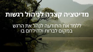 מדיטציה קצרה חיבור לרגש